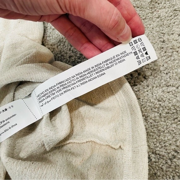 NWT ZARA Cream Linen Blend Square Boxy Sleeveless Top Size L - Picture 10 of 13